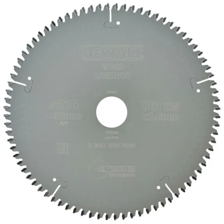 Диск пильний, по пластику/алюмінію DeWalt Extreme Workshop 216x1.8x30 мм, 80T (DT4286)