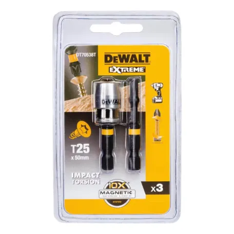 Набір біт і насадок DeWALT T25, довжина 57 мм, (DT70538T)