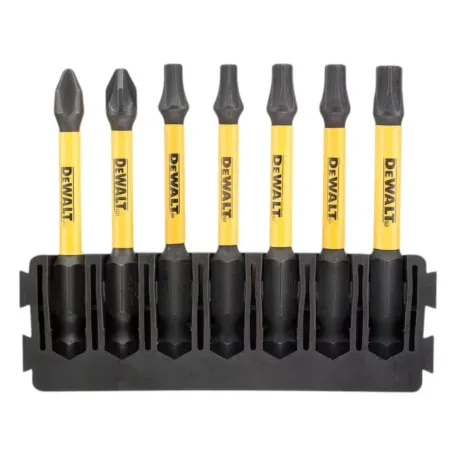 Касета з бітами DeWALT FlexTorq PH2, PZ/2, T/20/25/30, довжина 57 мм, 7 шт. (DT70820)