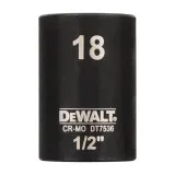 Головка торцевая ударная короткая IMPACT DeWALT DT7536