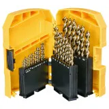 Набір свердел по металу DeWALT Extreme 1/1.5/2/2.5/3/3.2/3.3/3.5/4/4.2/4.5/4.8/5/5.5/6/6.5/7/7.5/8/8.5/9/9.5/10.5/11/11.5/12/12.5/13 мм. 29 шт. (DT7926)