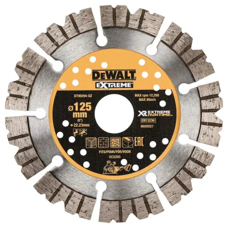 Диск алмазний, по бетону DeWalt 125x3x22,2 мм (DT90294)