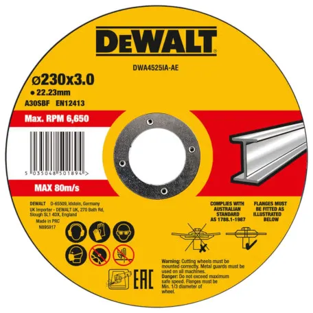 Круг отрезной HIGH PERFORMANCE DeWALT DWA4525IA