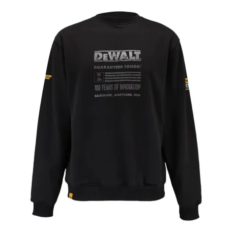 Світшот робочий, чорний DeWalt 100 YEAR LOGO SWEATSHIRT (розмір L) (DWC237-001-L)