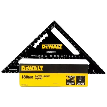Угольник для кровельных работ, металический, размером 180 х 180 мм DeWALT DWHT25227-0