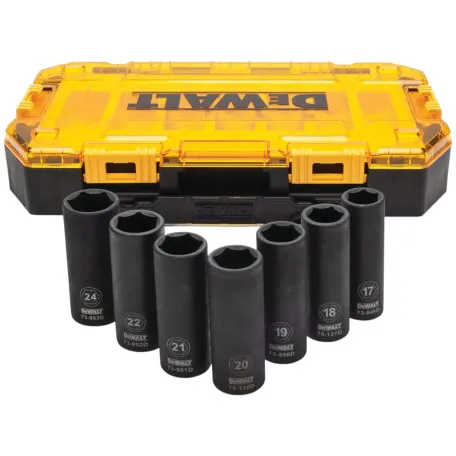 Набір ударних головок 1/2, 7 предметів, DeWALT (DWMT74737-0)