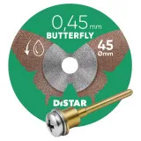 Круг алмазный отрезной Distar Butterfly 1A1R 45x0,45 мм., с держателем (11143158073)