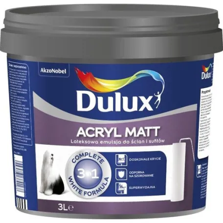 Латексна фарба для стін та стелі Dulux Acryl Matt 3л (362794146)