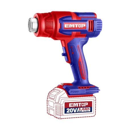Фен технічний акумуляторний EMTOP, 50V, 550°С, 200л/хв. (EHGN200318)