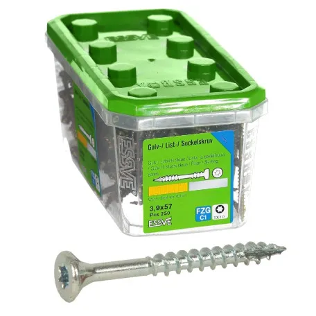 Шуруп ESSVE потай 3,0 × 16 ESSDRIVE TX10, оцинкованные (200 шт.) (136151)
