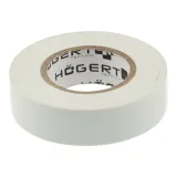 Стрічка ізоляційна Högert Technik PVC, біла, 19 мм × 20 м (HT1P285)