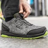 Полуботинки рабочие Hoegert KEMNITZ, LACE SYSTEM S1PS SR FO серый меланж/зеленый, р. 42 (HT5K578-42)