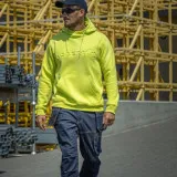 Свитшот с капюшоном Hoegert ERIK, синий/черный, размер L (52). (HT5K909-L)