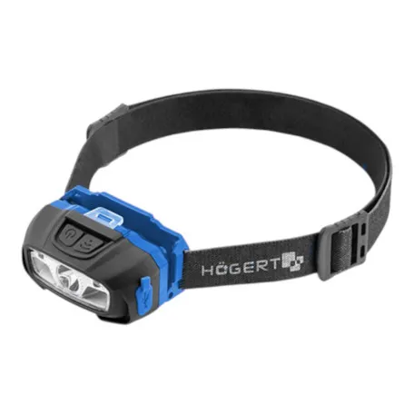 Налобний ліхтар HOEGERT з датчиком руху, USB 6 функцій (HT1E421)