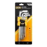 Набір Г-подіб. довгих ключів, HEX, 9 од. JCB Tools, JCB-5093L (59739)