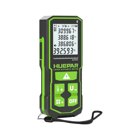 Лазерный дальномер (зеленый луч) на аккумуляторе, Huepar S120G-BT с Bluetooth (449010)