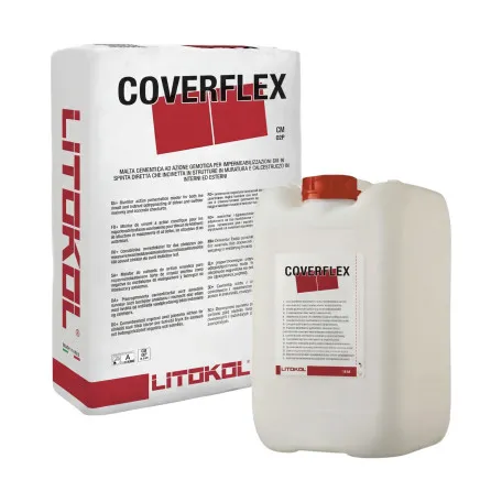 Двухкомпонентная эластичная гидроизоляция Litokol COVERFLEX A+B 20+10 кг (CVF0020+CVF0010)