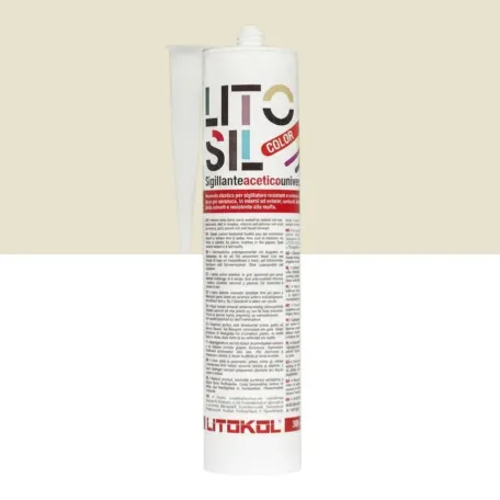 Высокоэластичный универсальный уксусный герметик, Litokol Litosil Color, Grey 0 (Серый 0), 300 мл. (LACTGRY00121)