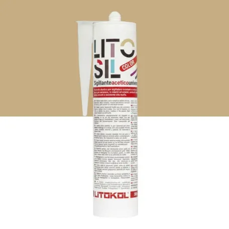 Высокоэластичный универсальный уксусный герметик, Litokol Litosil Color, Beige 2 (Бежевый 2), 300 мл. (LACTBGE20121)