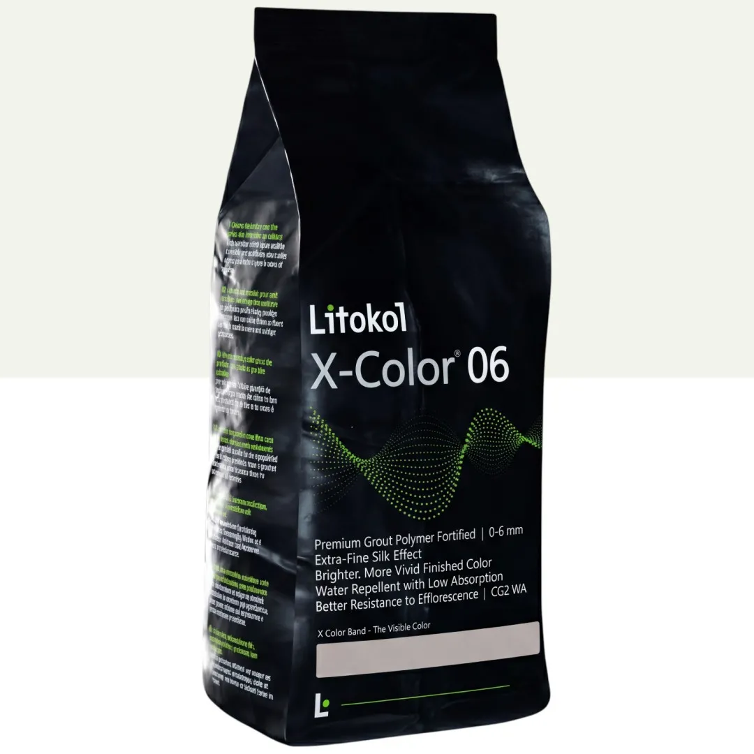 Мелкозернистая декоративная фуга, Litokol X-Color® 0-6, от 0 до 6 мм, 02 Sabbia Bianca (белый песок), 20 кг. (XCL06SBN0020)