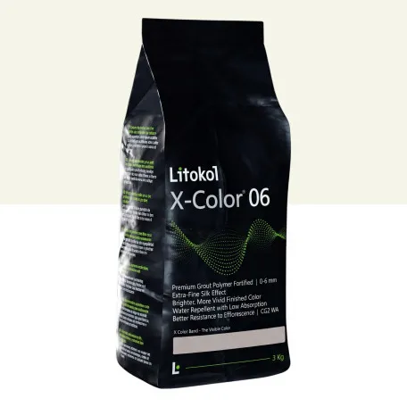 Мелкозернистая декоративная фуга Litokol X-Color® 0-6, от 0 до 6 мм, 13 Argilla Bianca, (белая глина), 3 кг. (XCL06ARB0063)