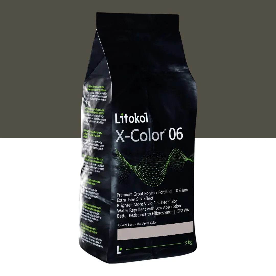 Мелкозернистая декоративная фуга, Litokol X-Color® 0-6, от 0 до 6 мм, 31 Terra Fumicata, (дымчатая земля/коричнево-серый), 3 кг. (XCL06TFM0063)