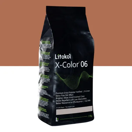 Мелкозернистая декоративная фуга, Litokol X-Color® 0-6, от 0 до 6 мм, 34 Terracotta, (терракотовый), 3 кг. (XCL06TCT0063)