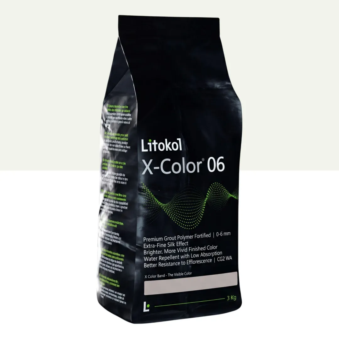 Мелкозернистая декоративная фуга, Litokol X-Color® 0-6, от 0 до 6 мм, 02 Sabbia Bianca (белый песок), 3 кг. (XCL06SBN0063)