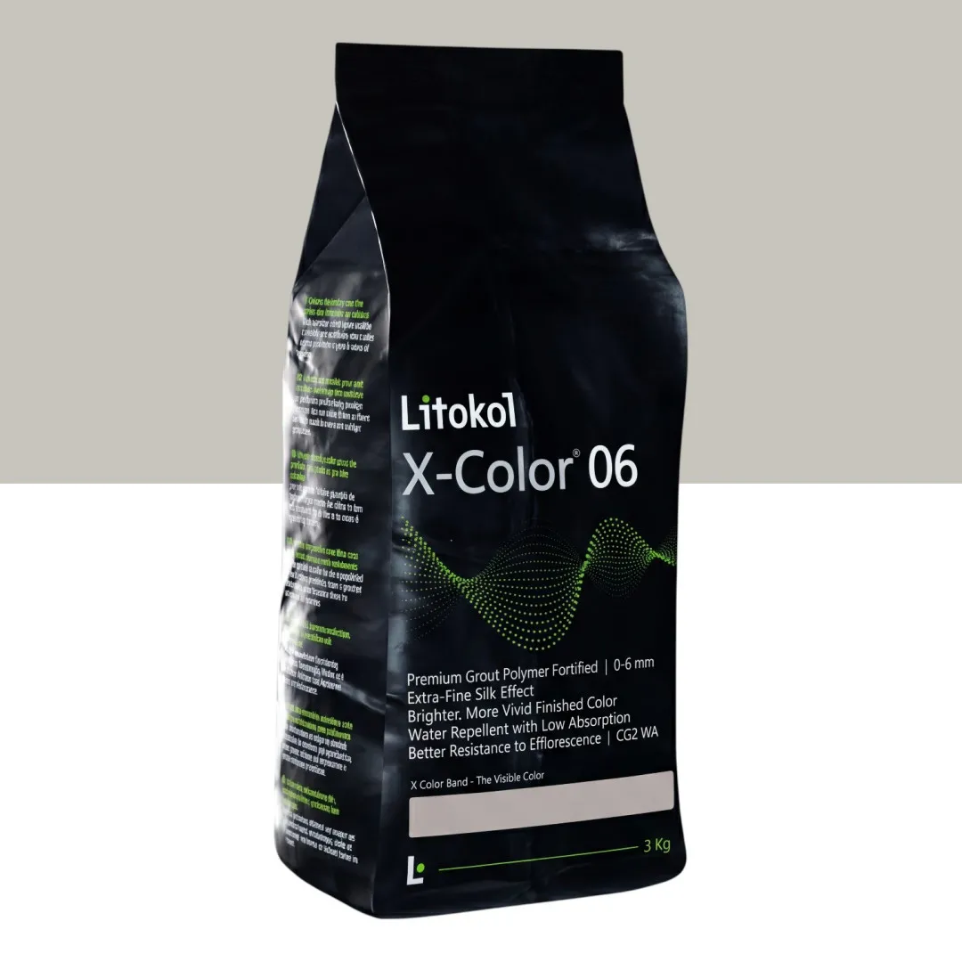 Мелкозернистая декоративная фуга, Litokol X-Color® 0-6, от 0 до 6 мм, 04 Pomice di Lipari, (светло-серый/пемза), 3 кг. (XCL06PLP0063)