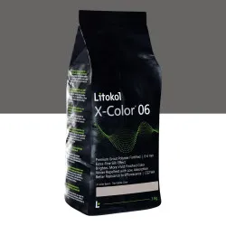 Дрібнозерниста декоративна фуга, Litokol X-Color® 0-6, від 0 до 6 мм, 10 Ardesia, (антрацит / колір сланцю), 3 кг. (XCL06ARD0063)