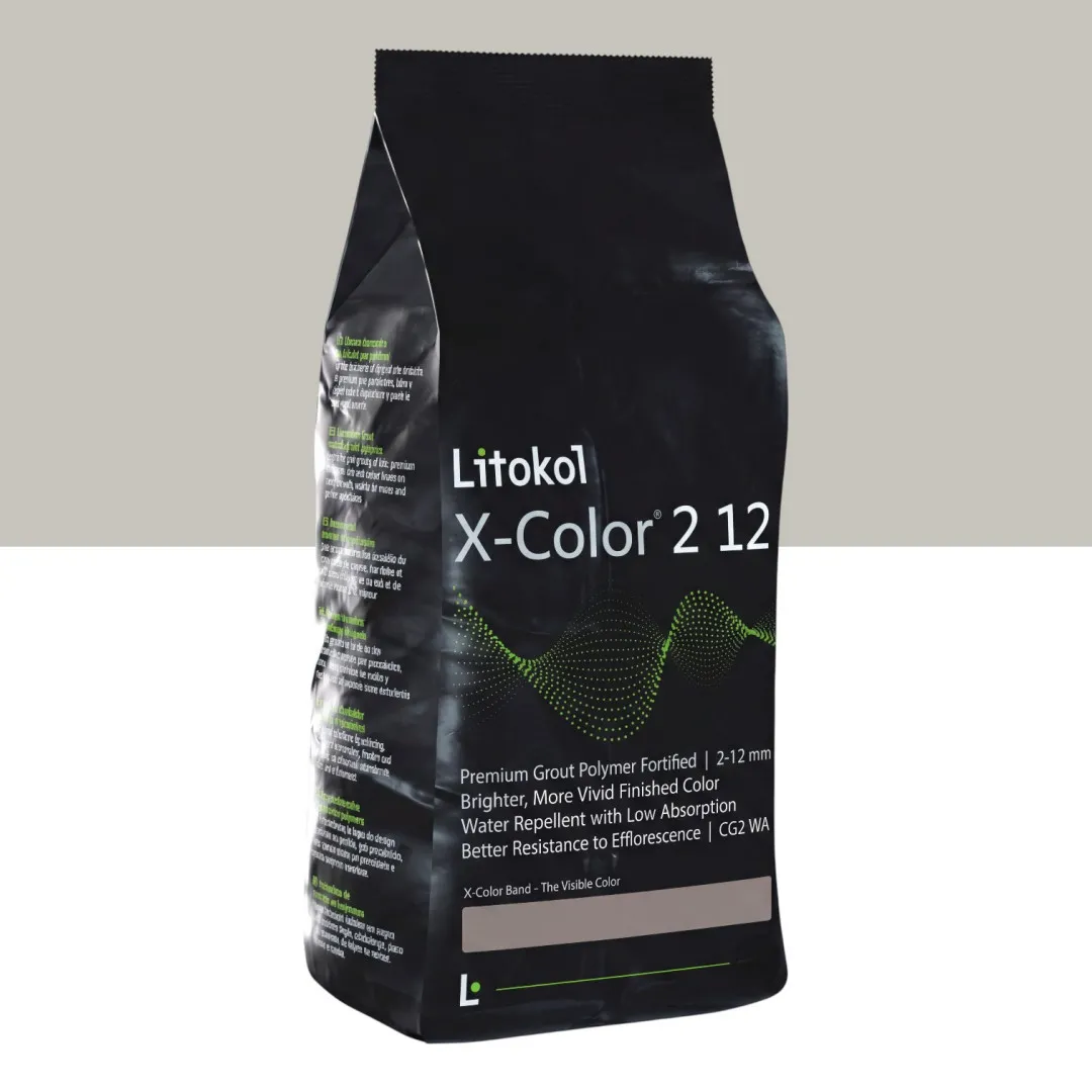 Мелкозернистая декоративная фуга, Litokol X-Color® 2-12, от 2 до 12 мм, 04 Pomice di Lipari, (пемза Липари/светло-серый), 3 кг. (XCL212 PLP0063)