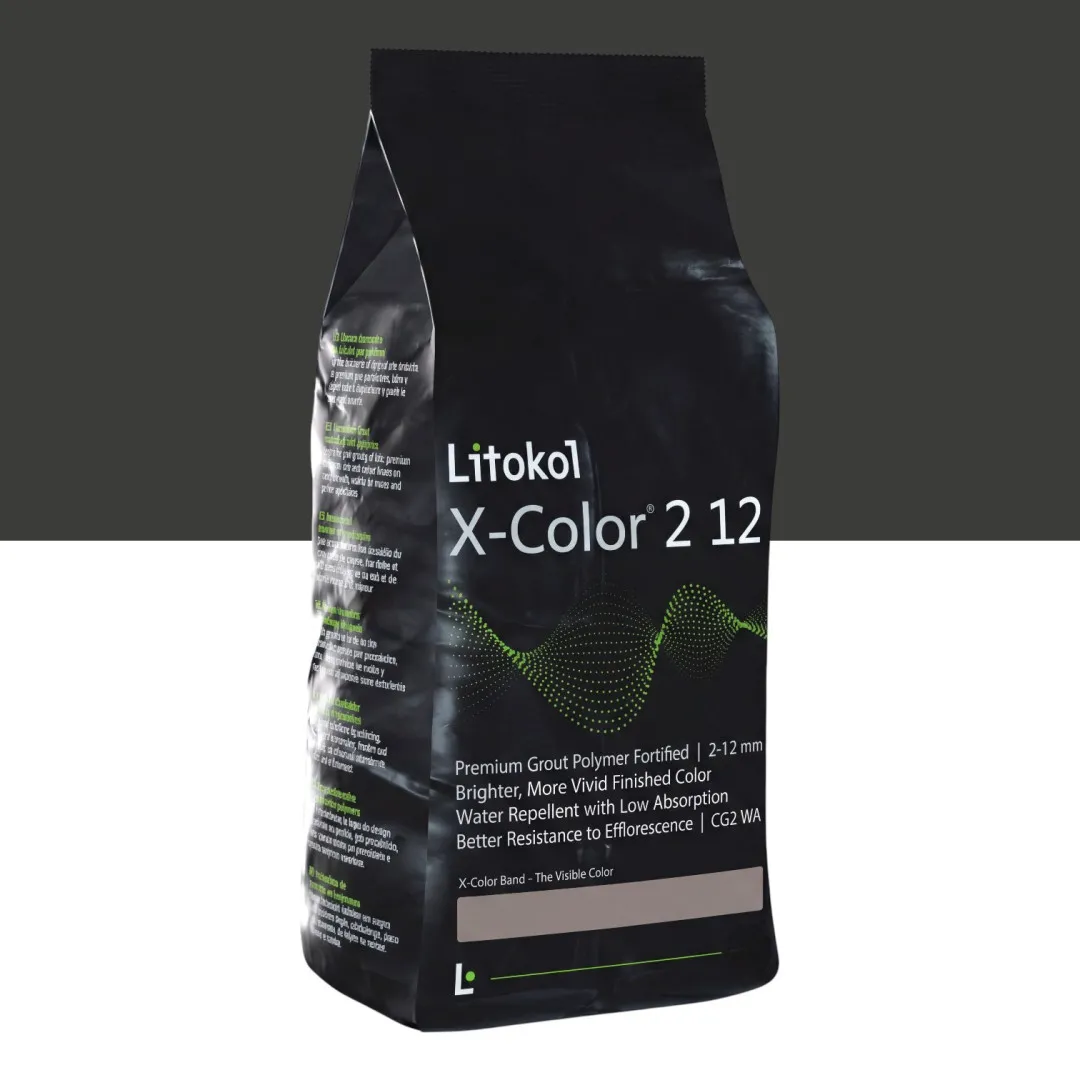 Мелкозернистая декоративная фуга, Litokol X-Color® 2-12, от 2 до 12 мм, 12 Nero Antico, (античный черный), 3 кг. (XCL212 NAN0063)