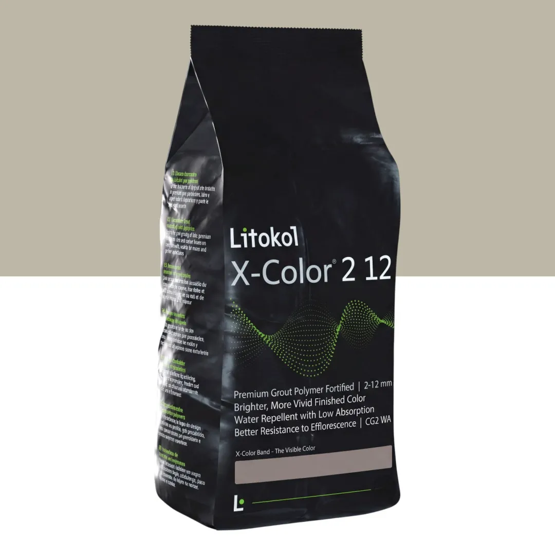 Мелкозернистая декоративная фуга, Litokol X-Color® 2-12, от 2 до 12 мм, 27 Caolino, (каолин/кремово-белый), 3 кг. (XCL212 CAO0063)