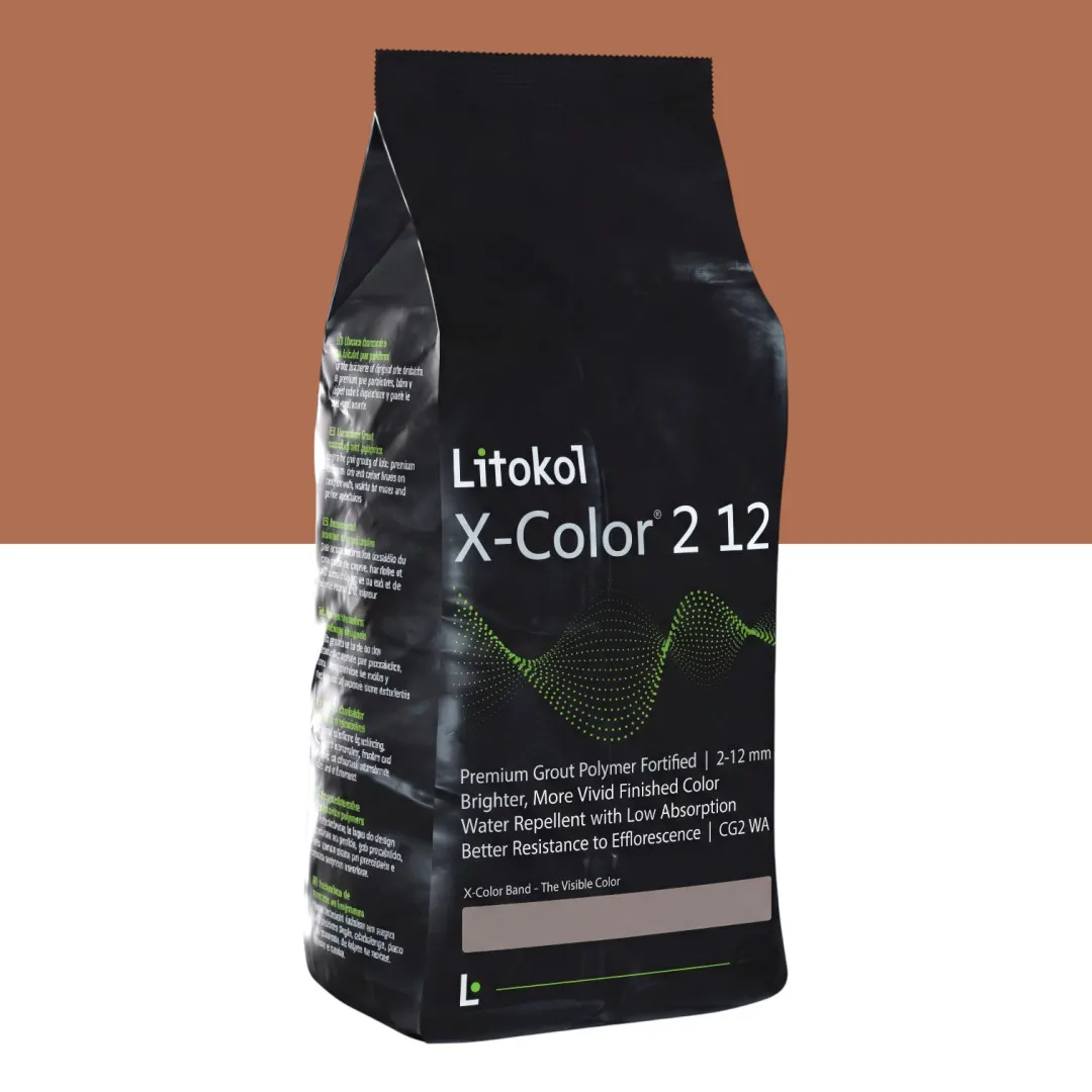 Мелкозернистая декоративная фуга, Litokol X-Color® 2-12, от 2 до 12 мм, 34 Terracotta, (терракота), 3 кг. (XCL212 TCT0063)