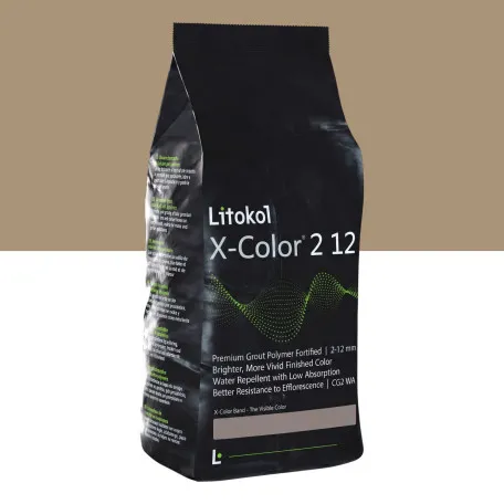 Мелкозернистая декоративная фуга, Litokol X-Color® 2-12, от 2 до 12 мм, 35 ​​Arenaria, (песчаник/бежево-серый), 3 кг. (XCL212 ARN0063)
