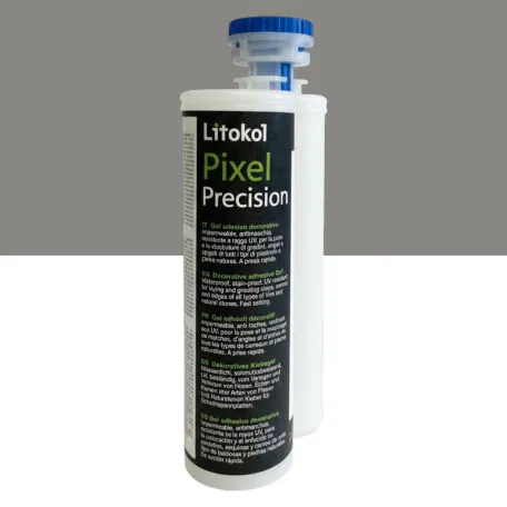 Двухкомпонентный декоративный клеевой гель Litokol Pixel® Precision 08 Terra di Bruma (туманная земля) 215 мл. (PXLPRCTBR0028)