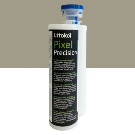 Двухкомпонентный декоративный клеевой гель, Litokol Pixel® Precision, 21 Calce di Marrakech (марракешская известь), 215 мл. (PXLPRCCLM0028)