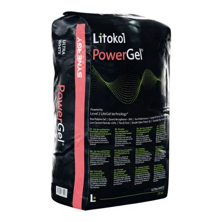 Гибкий двухполимерный гелеобразный клей Litokol PowerGel® серый 20 кг. (PWRGG0020)