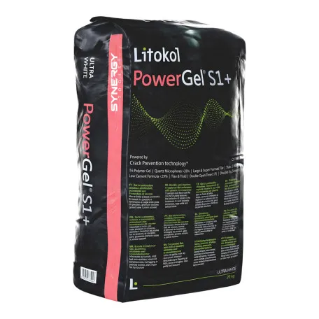 Эластичный трехполимерный гель против трещин, Litokol PowerGel S1+, ультра белый, 20 кг. (PWRGS1B0020)