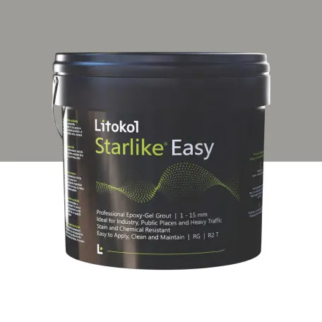 Эпоксидный гель, стойкий к кислотам, водонепроницаемый, Litokol Starlike® Easy, 06 Nebbia, (серый туман), 5 кг. (STEASYNBB0005)