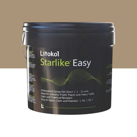 Эпоксидный гель, стойкий к кислотам, водонепроницаемый, Litokol Starlike® Easy, 35 Arenaria, (песчано-желтый/песчаник), 5 кг. (STEASYARN0005)