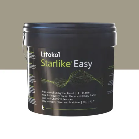 Эпоксидный гель, стойкий к кислотам, водонепроницаемый, Litokol Starlike® Easy, 21 Calce di Marrakech, (песочно-бежевый), 5 кг. (STEASYCLM0005)