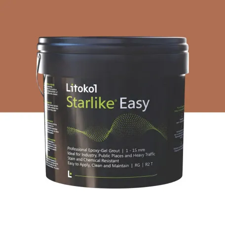 Эпоксидный гель, стойкий к кислотам, водонепроницаемый, Litokol Starlike® Easy, 34 Terracotta, (терракотовый), 5 кг. (STEASYTCT0005)