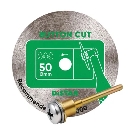 Диск алмазный, для вырезания кнопок, Distar ButtonCut 50x0,8F мм., с держателем. (11120159106)