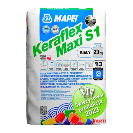 Цементний еластичний клей Mapei Keraflex Maxi S1, білий, 23 кг (094081123W)