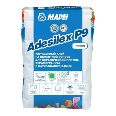 Цементний клей Mapei Adesilex P9, білий, 25 кг (094086525W)