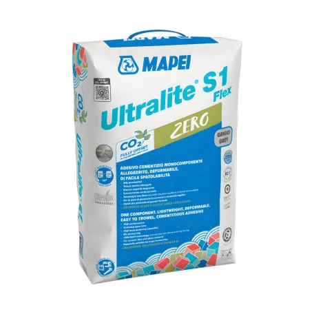 Клей для плитки Mapei Ultralite S1 Flex Zero, серый, 15 кг (094087315FZG)