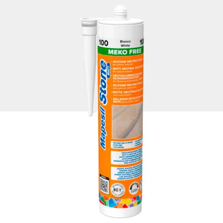 Однокомпонентний силіконовий герметик Mapei Mapesil Stone Matt Tex №111, світло-сірий, 310 мл (49111TMATT)
