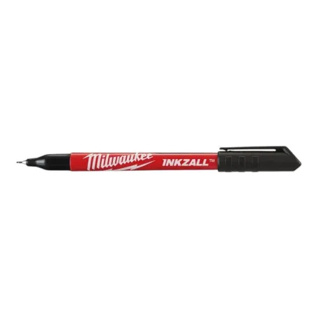 Маркер MILWAUKEE INKZALL Fine Tip, супертонкий, черный, (4шт) (48223160)