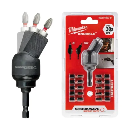 Угловая насадка MILWAUKEE KNUCKLE SHOCKWAVE + 10 бит (4932459781)